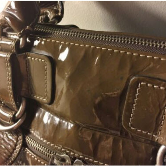 Chloe Patent Leather Bay Bag in Olive-Brown - Picture 6 of 8